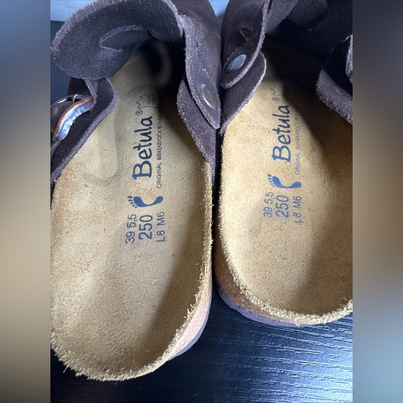 Brown Suede Mules with Buckle - Picture 4 of 7